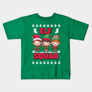 Christmas Elf Squad Kids T-Shirt